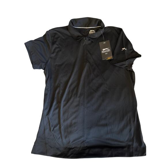 SLAZENGER GOLF POLO SHIRT - NEW WITH TAGS - Size Large L black - Picture 1 of 4